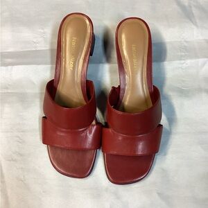 Naturalizer Women's Red Leather Mules